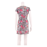 WHITE STUFF Womens Fit & Flare Dress Grey Floral Short Sleeve Knee Length S
