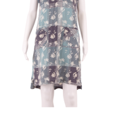 WHITE STUFF Womens Shift Dress Blue Floral Short Sleeve Knee Length UK 10