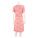 HOBBS LONDON Womens Fit & Flare Dress Red Viscose Floral Knee Length UK 12