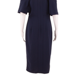 WHISTLES Womens Sheath Dress Blue Short Sleeve Midi UK 10