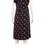HOBBS LONDON All Over Palm Tree Print Womens Fit & Flare Dress Black Midi UK 12