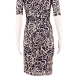 REISS Lace Womens Bodycon Dress Blue Floral Short Sleeve Knee Length UK 10