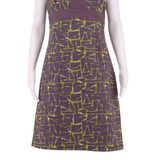 BODEN Womens A-Line Dress Purple Crazy Pattern Sleeveless Knee Length UK 10