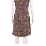 BODEN Womens A-Line Dress Purple Crazy Pattern Sleeveless Knee Length UK 10