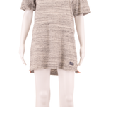 SUPERDRY Womens T-Shirt Dress Grey Short Sleeve Knee Length S