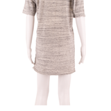 SUPERDRY Womens T-Shirt Dress Grey Short Sleeve Knee Length S