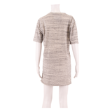 SUPERDRY Womens T-Shirt Dress Grey Short Sleeve Knee Length S