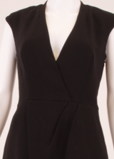 REISS Office Wear Womens Shift Dress Black Sleeveless Knee Length UK 8