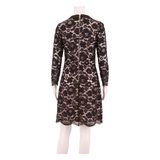 TED BAKER Lace Womens Shift Dress Black Floral Long Sleeve Knee Length UK 10