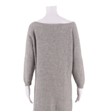 GANNI Womens Jumper Dress Grey Knit Wool Knee Length M