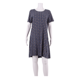 FAT FACE Womens Shift Dress Blue Crazy Pattern Knee Length UK 12