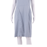 GANNI Womens A-Line Dress Blue Sleeveless Knee Length UK 14