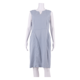 GANNI Womens A-Line Dress Blue Sleeveless Knee Length UK 14