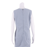 GANNI Womens A-Line Dress Blue Sleeveless Knee Length UK 14