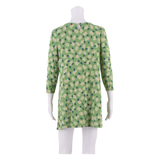 WHITE STUFF Womens Shift Dress Green Crazy Pattern Long Sleeve Short UK 10