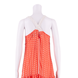 SUPERDRY Womens Mini Dress Orange Crazy Pattern Sleeveless Short S