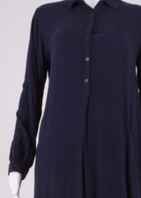 FAT FACE Womens Shirt Dress Blue Long Sleeve Knee Length UK 10