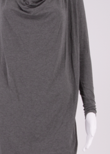 GANNI Womens Shift Dress Grey Long Sleeve Knee Length M
