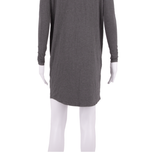 GANNI Womens Shift Dress Grey Long Sleeve Knee Length M