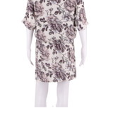 GANNI Womens Day Dress Cream Viscose Floral Short Sleeve Midi S