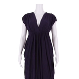 COAST Womens Day Dress Blue Short Sleeve Midi UK 8