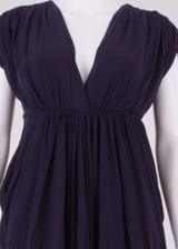 COAST Womens Day Dress Blue Short Sleeve Midi UK 8