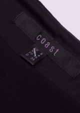 COAST Womens Pencil Dress Black Viscose Short Sleeve Knee Length UK 8
