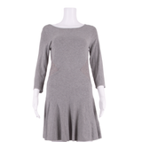 COAST Womens A-Line Dress Grey Long Sleeve Knee Length UK 8