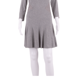 COAST Womens A-Line Dress Grey Long Sleeve Knee Length UK 8