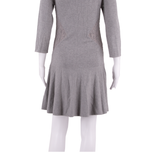 COAST Womens A-Line Dress Grey Long Sleeve Knee Length UK 8