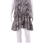 DKNY Womens Day Dress Grey Crazy Pattern Sleeveless Knee Length UK 10