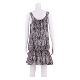 DKNY Womens Day Dress Grey Crazy Pattern Sleeveless Knee Length UK 10