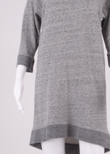 GANNI Womens Jumper Dress Grey Long Sleeve Knee Length M