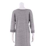 GANNI Womens Jumper Dress Grey Long Sleeve Knee Length M
