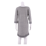 GANNI Womens Jumper Dress Grey Long Sleeve Knee Length M