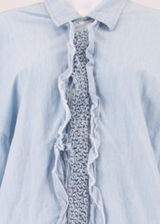 REPLAY Womens Shirt Dress Blue Long Sleeve Short S