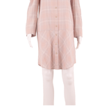 ALL SAINTS Womens Shift Dress Pink Check Long Sleeve Knee Length M