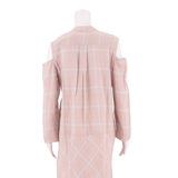 ALL SAINTS Womens Shift Dress Pink Check Long Sleeve Knee Length M