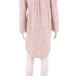 ALL SAINTS Womens Shift Dress Pink Check Long Sleeve Knee Length M