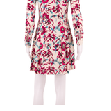 & OTHER STORIES Pleated Womens Day Dress White Viscose Floral Short S