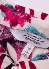 & OTHER STORIES Pleated Womens Day Dress White Viscose Floral Short S