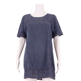 WHITE STUFF Womens Shift Dress Blue Short Sleeve Short UK 14