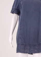 WHITE STUFF Womens Shift Dress Blue Short Sleeve Short UK 14