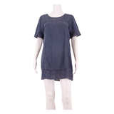 WHITE STUFF Womens Shift Dress Blue Short Sleeve Short UK 14