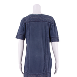 WHITE STUFF Womens Shift Dress Blue Short Sleeve Short UK 14