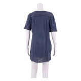 WHITE STUFF Womens Shift Dress Blue Short Sleeve Short UK 14