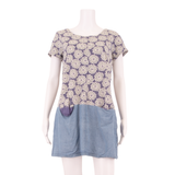 WHITE STUFF Womens Shift Dress Blue Short Sleeve Knee Length UK 14