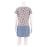 WHITE STUFF Womens Shift Dress Blue Short Sleeve Knee Length UK 14