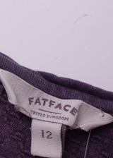 FAT FACE Womens Shift Dress Blue Short Sleeve Short UK 12