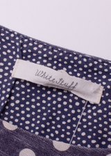 WHITE STUFF Womens Shift Dress Blue Spotted Short Sleeve Short UK 14